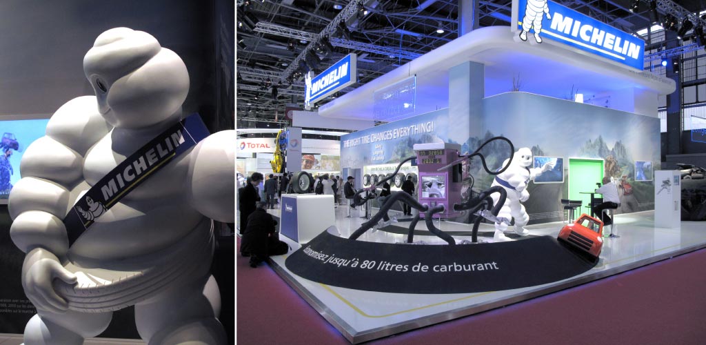 Mondial de l’auto de Paris, Bibendum et attractions 3D Michelin