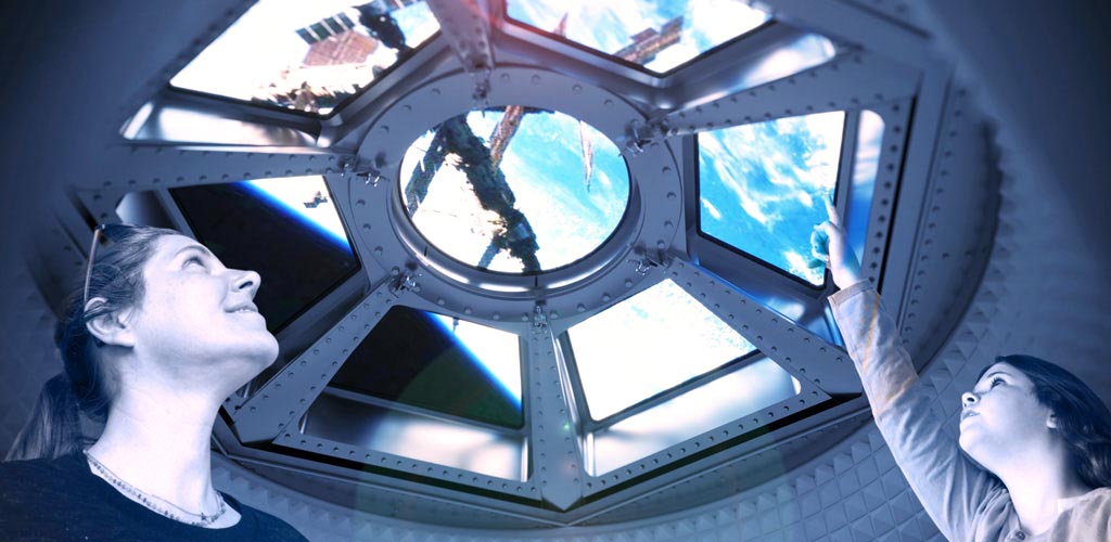 Unicité et diversité - La Terre est-elle unique : chambre anéchoïque où est installée une réplique de la coupole d’observation de l’ISS